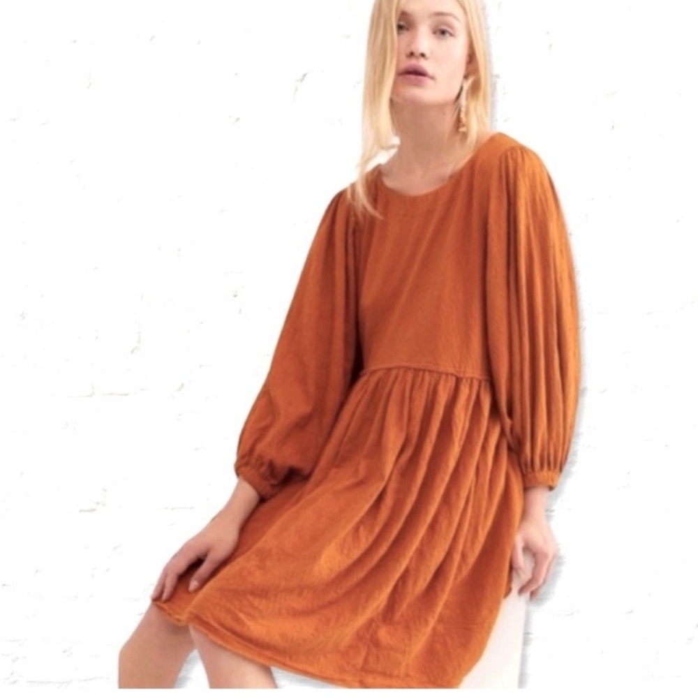 Free People Balloon Sleeve Babydoll Dress